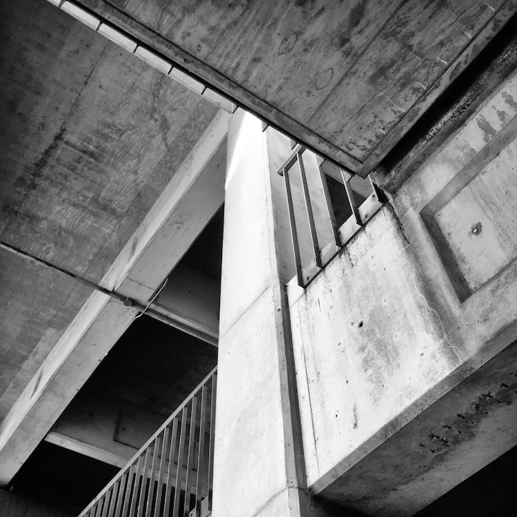 concrete structure at cal poly architecture building 5