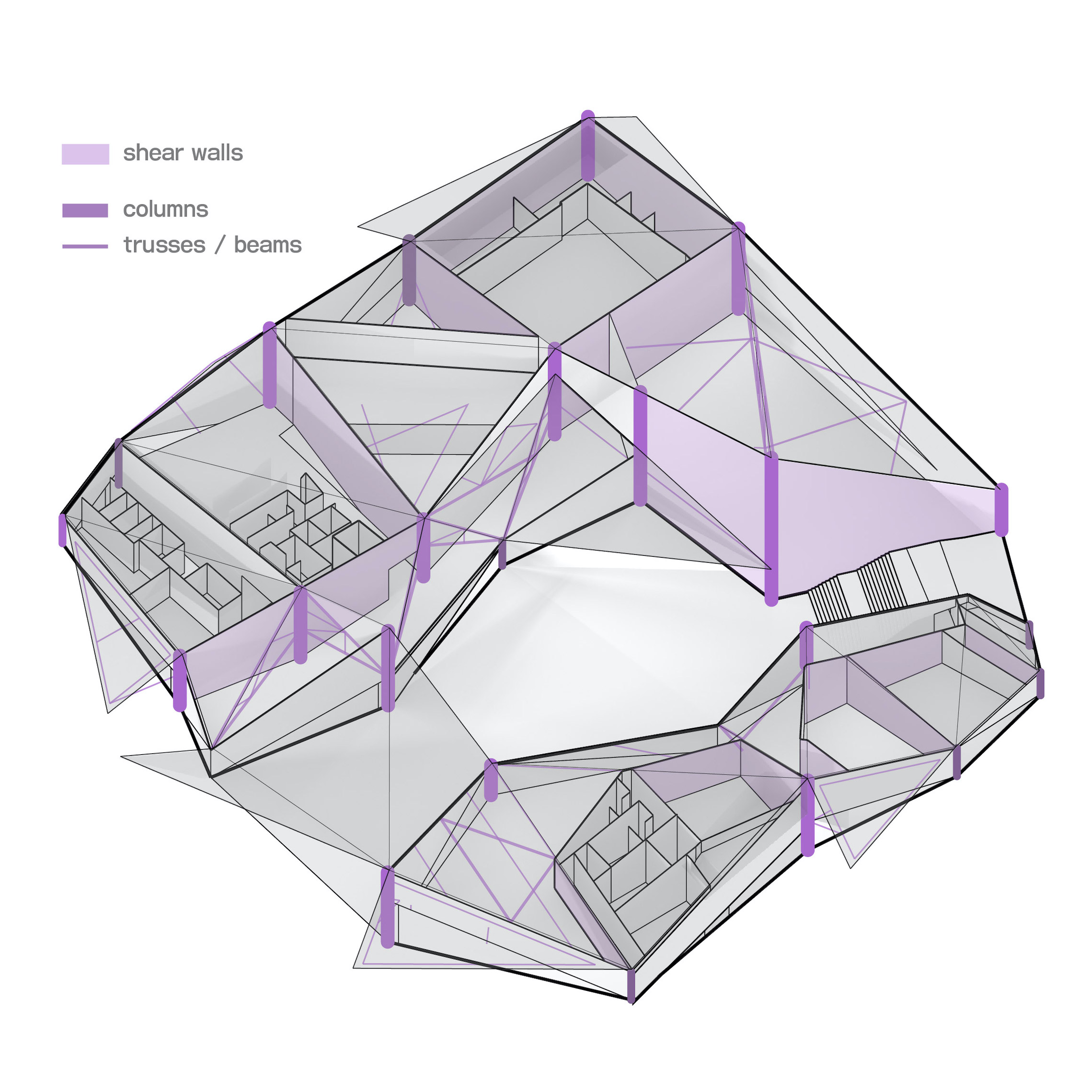 architectural structure diagram of kyushu geibun kan