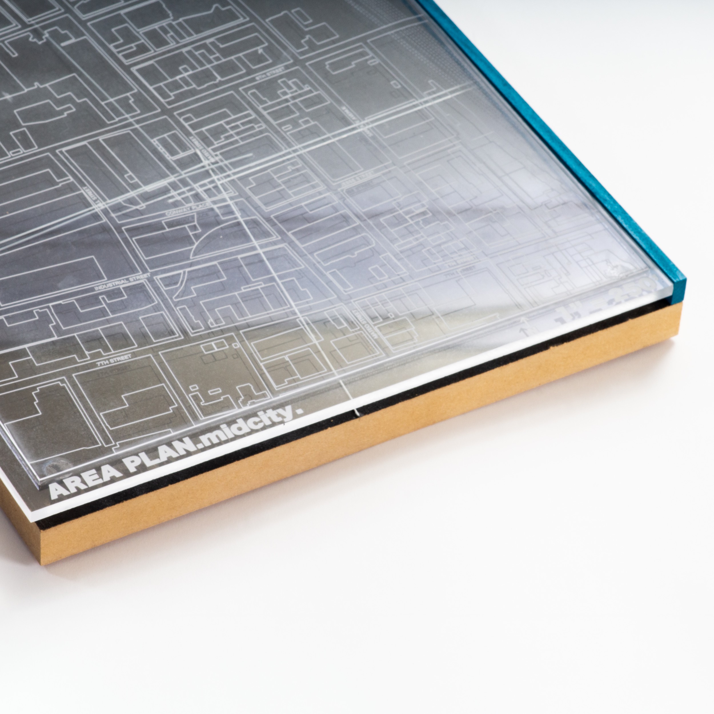 acrylic laser etched site plan