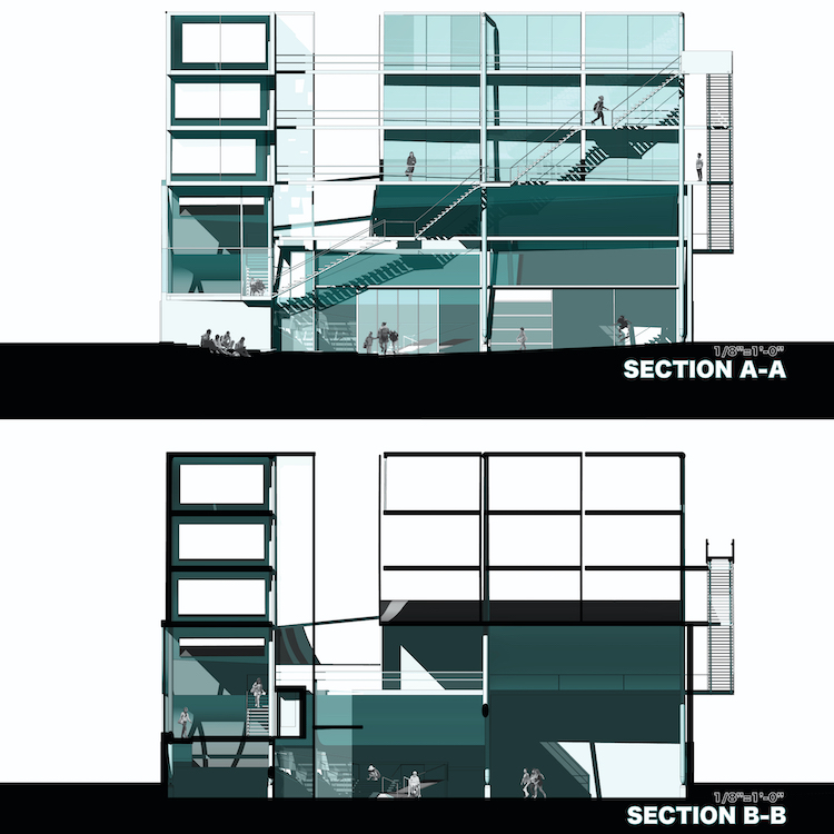 serial architectural section drawings