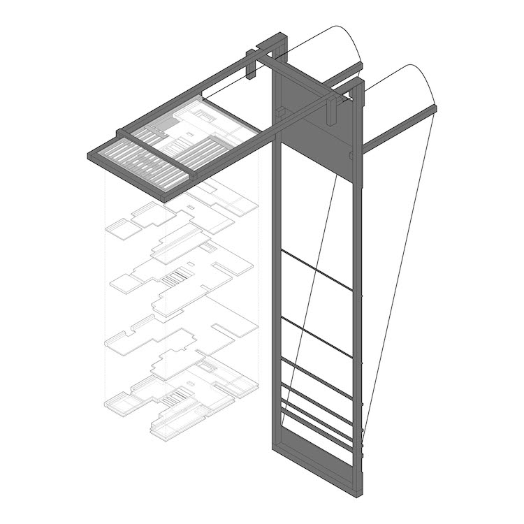 isometric exploded assembly drawing