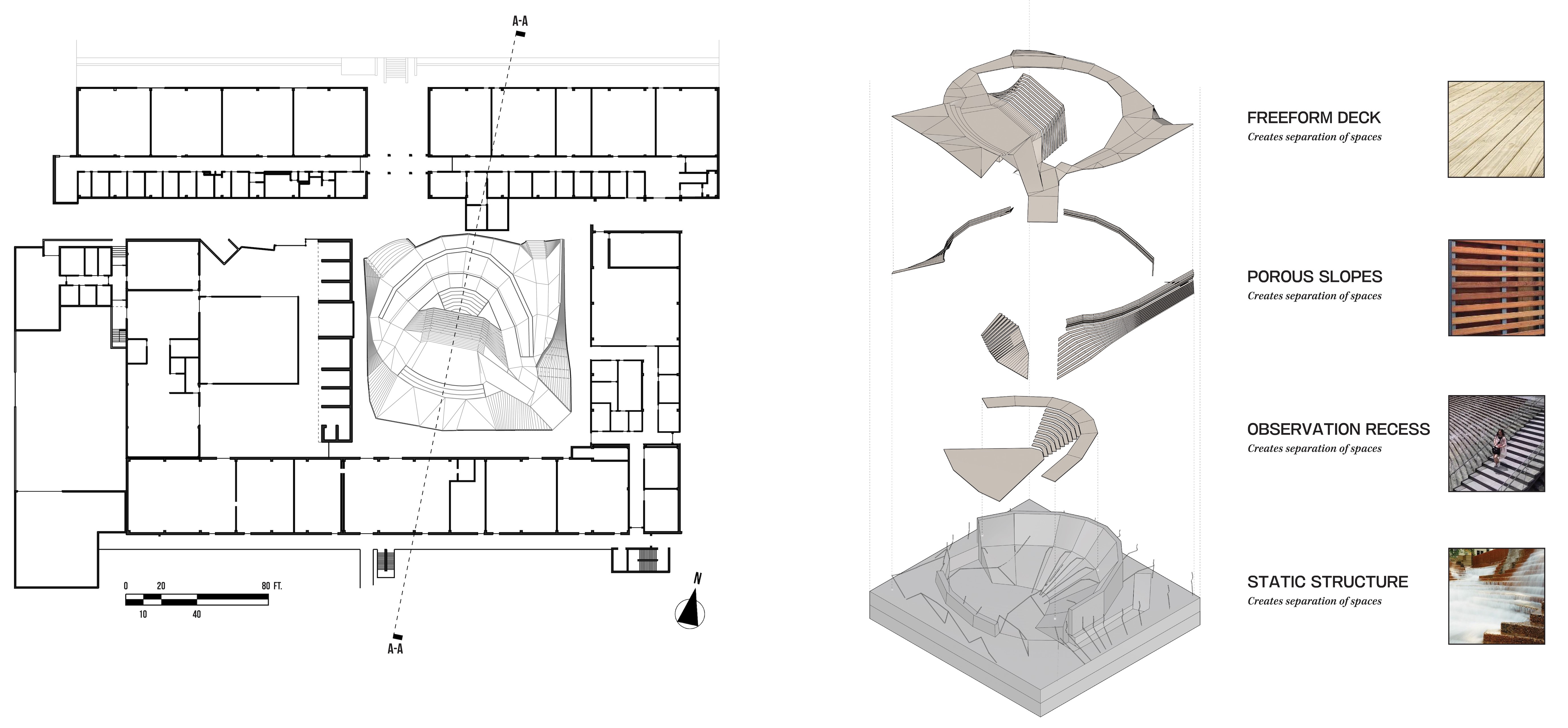 final site plan and exploded axon diagram