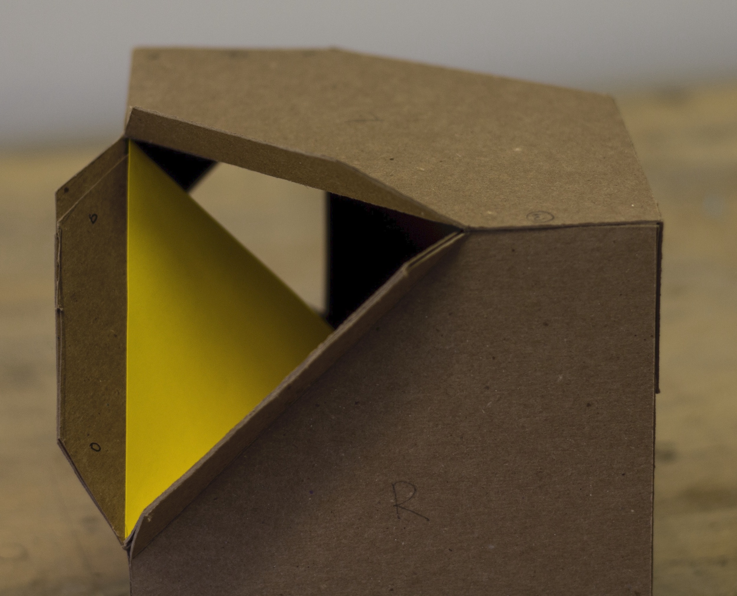 draft cardboard model