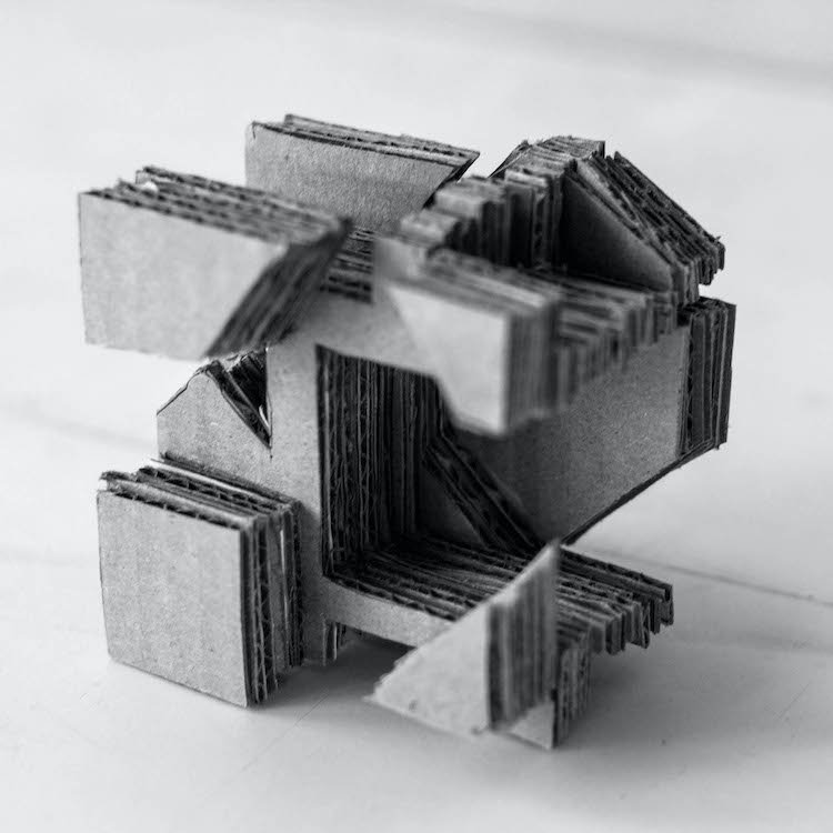 stacked cardboard process model