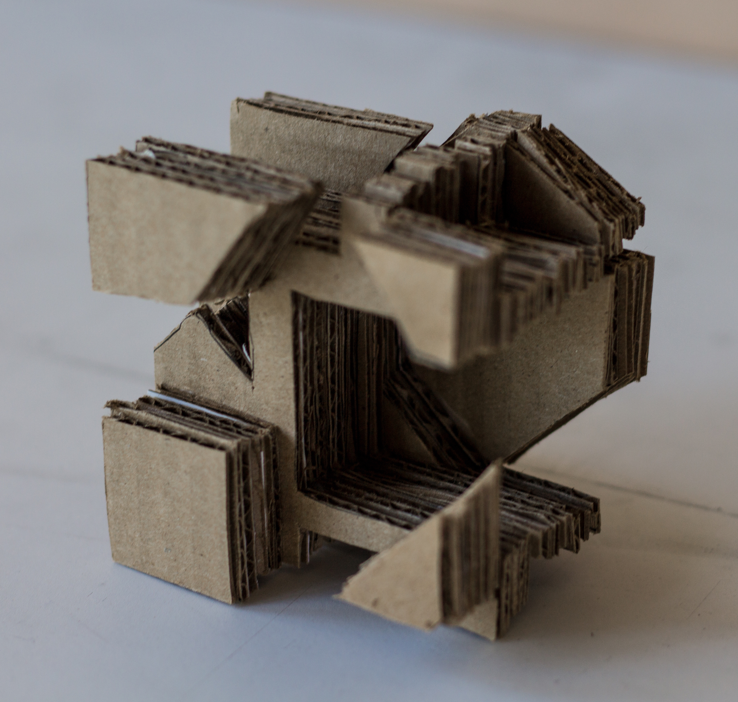 stacked cardboard process model