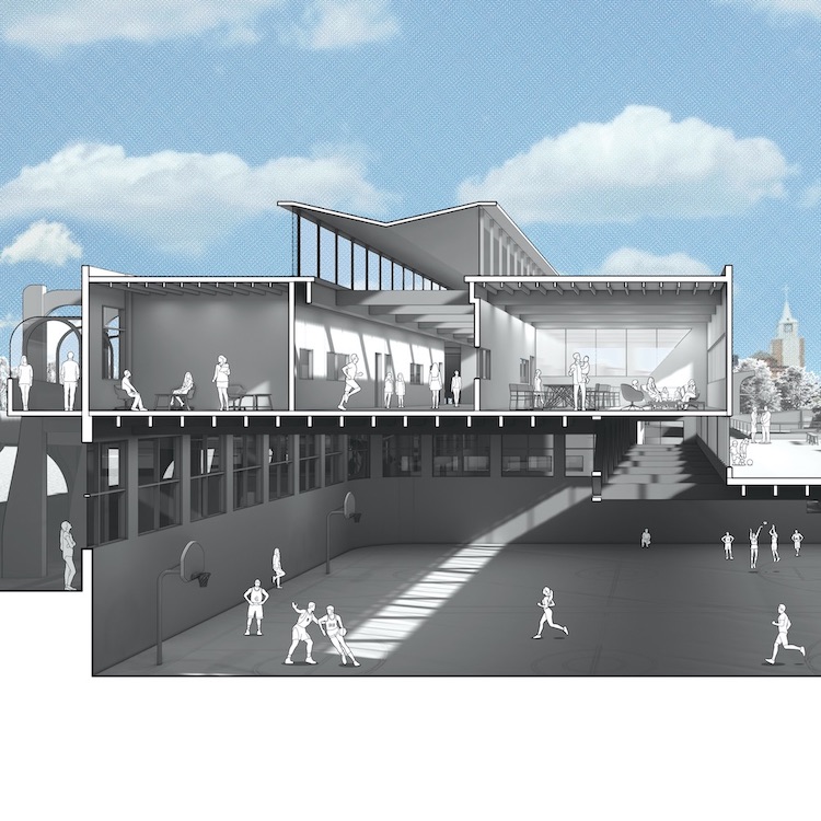 architectural cross section drawing