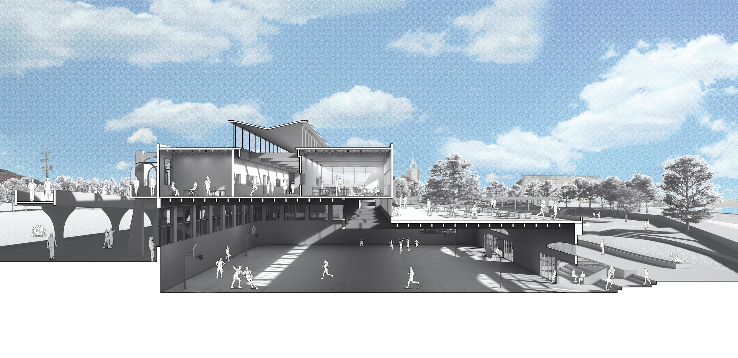 architectural cross section drawing