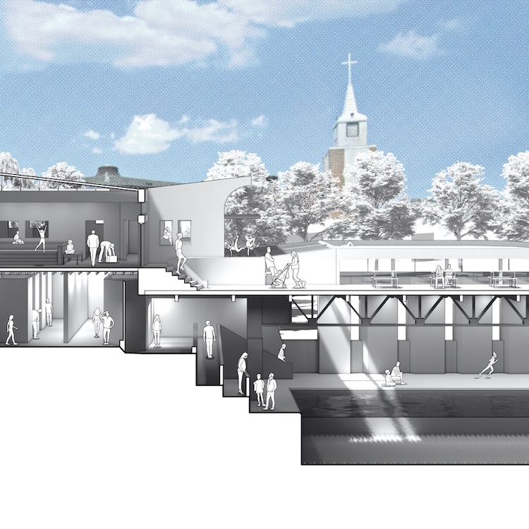 architectural cross section drawing